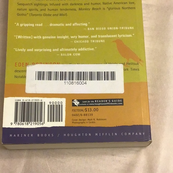 ⛱️2/$5⛱️ Sale! Monkey Beach , a novel, paperback, educational reading - Picture 3 of 5